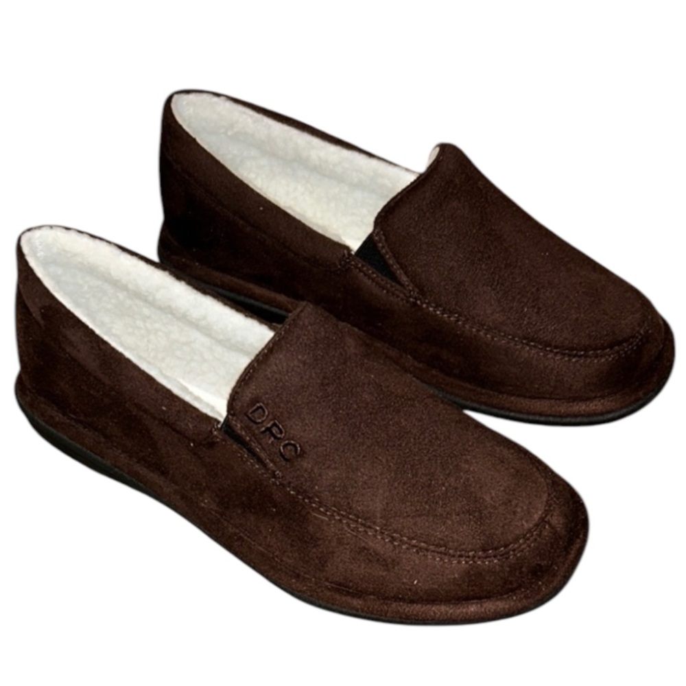 NWT Brown Suede Slip-On Loafers with Plush Lining